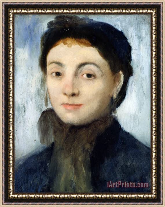Edgar Degas Portrait of Josephine Gaujelin Framed Painting