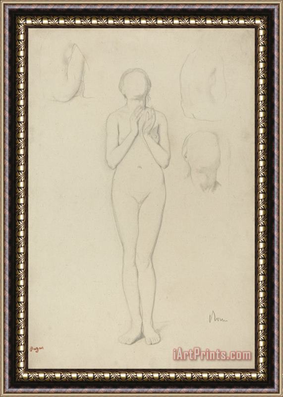 Edgar Degas Study of a Female Nude Framed Print
