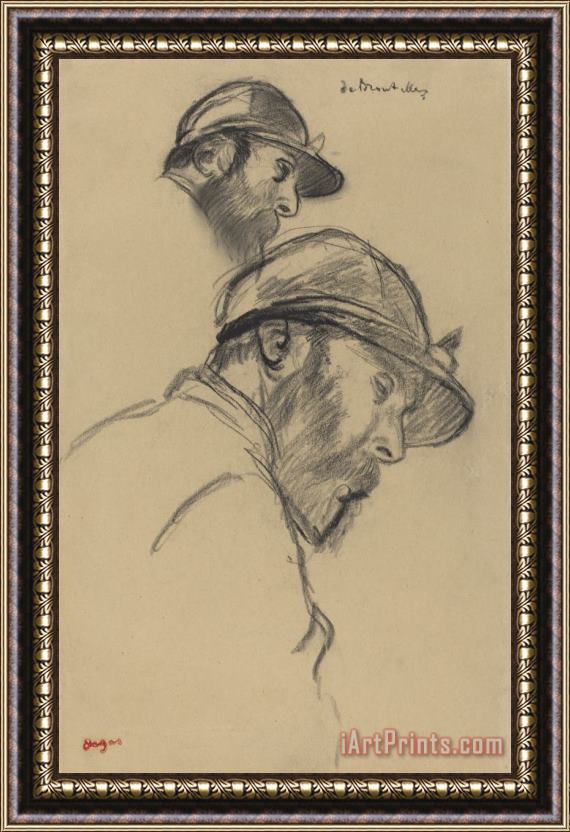 Edgar Degas Study of a Jockey (m. De Broutelles) Framed Painting