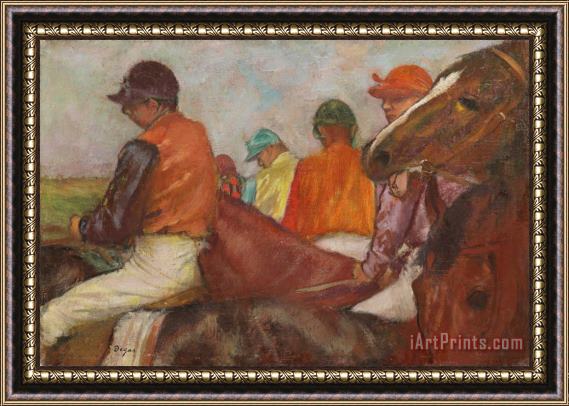 Edgar Degas The Jockeys Framed Painting