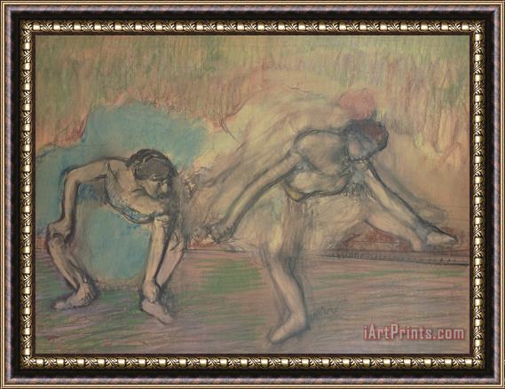 Edgar Degas Two Dancers Resting Framed Painting