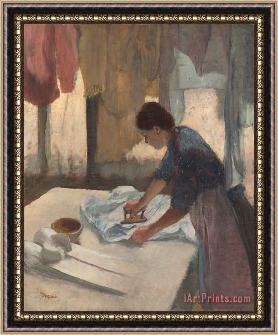 Edgar Degas Woman Ironing Framed Print