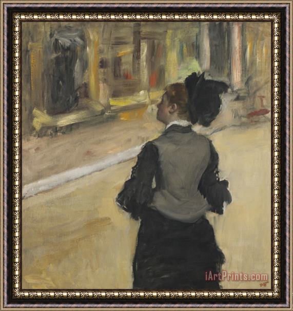 Edgar Degas Woman Viewed From Behind (visit to a Museum) Framed Painting