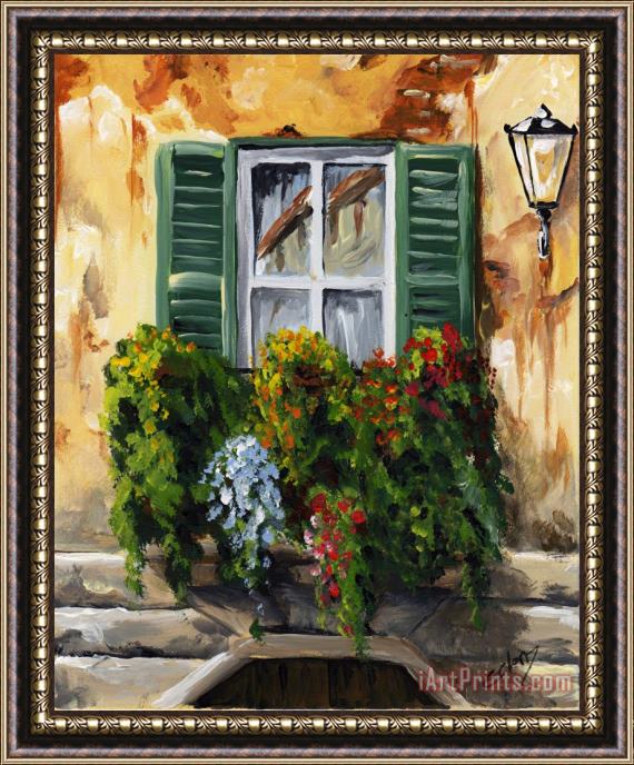 Edit Voros Balcony Of Napoly Framed Painting
