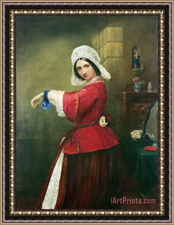 Edmund Harris Harden Lady in French Costume Framed Painting