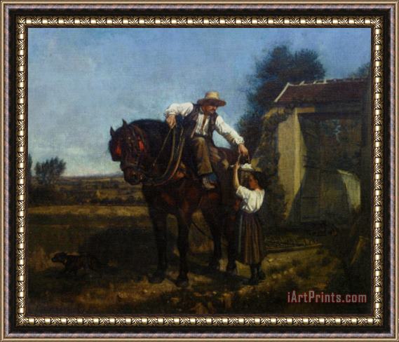Edouard Frere The Ploughmans Lunch Framed Painting