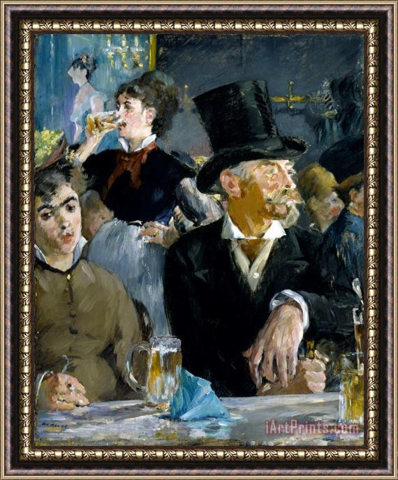 Edouard Manet At The Cafe Framed Print