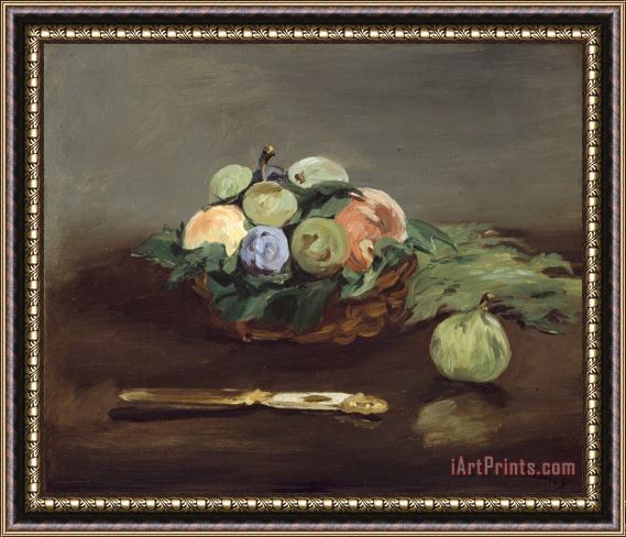 Edouard Manet Basket of Fruit Framed Painting