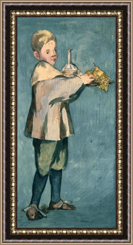 Edouard Manet Boy with Fruit Framed Painting