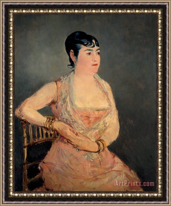 Edouard Manet Lady in Pink Framed Print