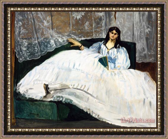 Edouard Manet Woman with a Fan Framed Painting