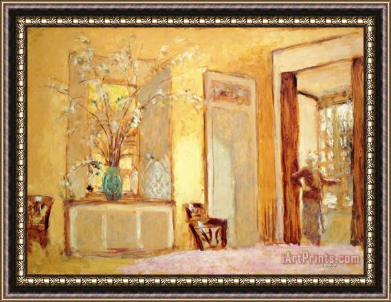 Edouard Vuillard Woman in an Interior (madame Hessel at Les Clayes) Framed Painting