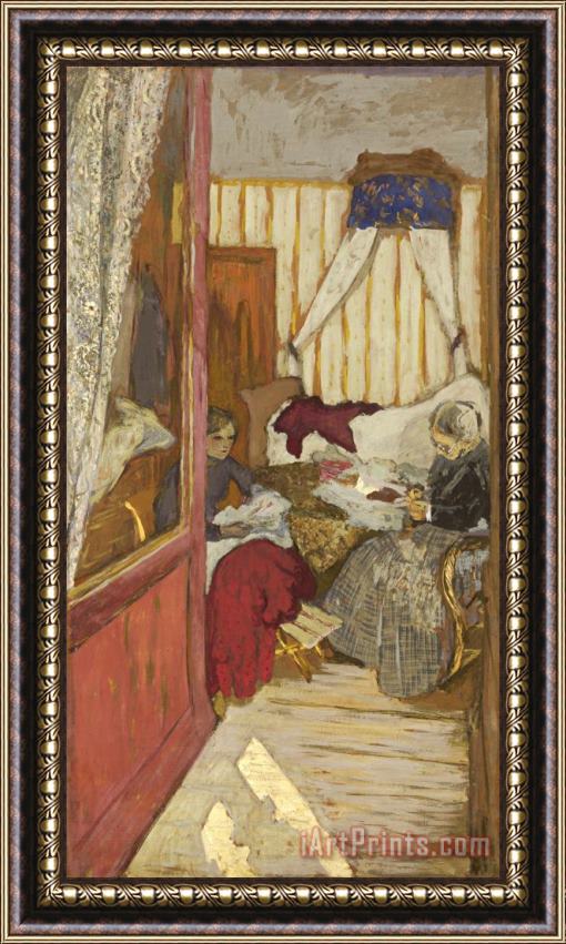 Edouard Vuillard Women Sewing Framed Painting