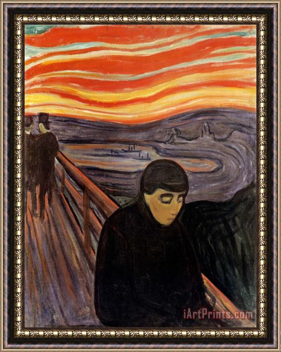 Edvard Munch Despair 1894 Framed Print