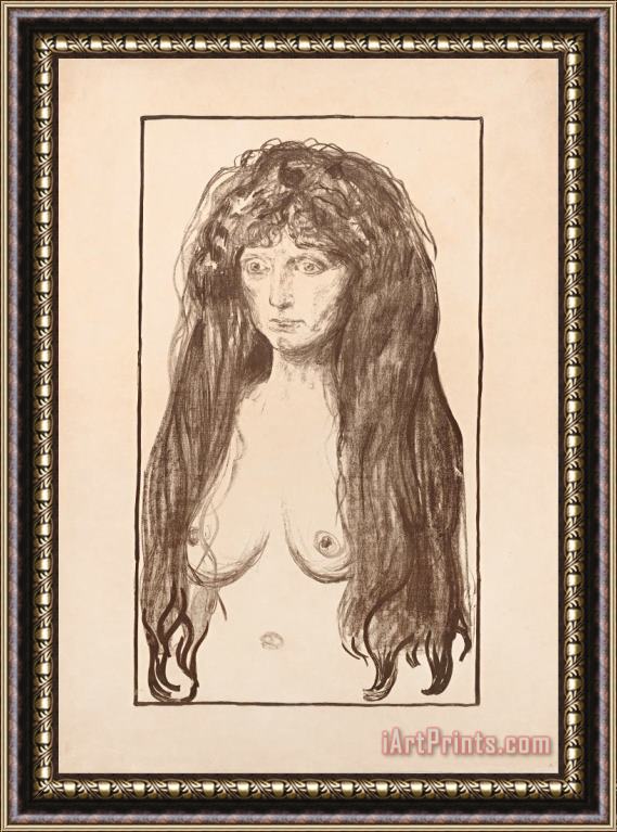 Edvard Munch The Sin Framed Print
