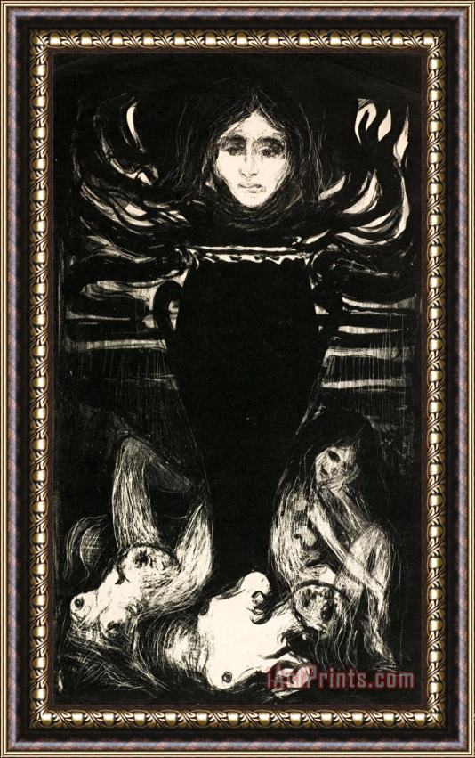 Edvard Munch The Urn Framed Painting