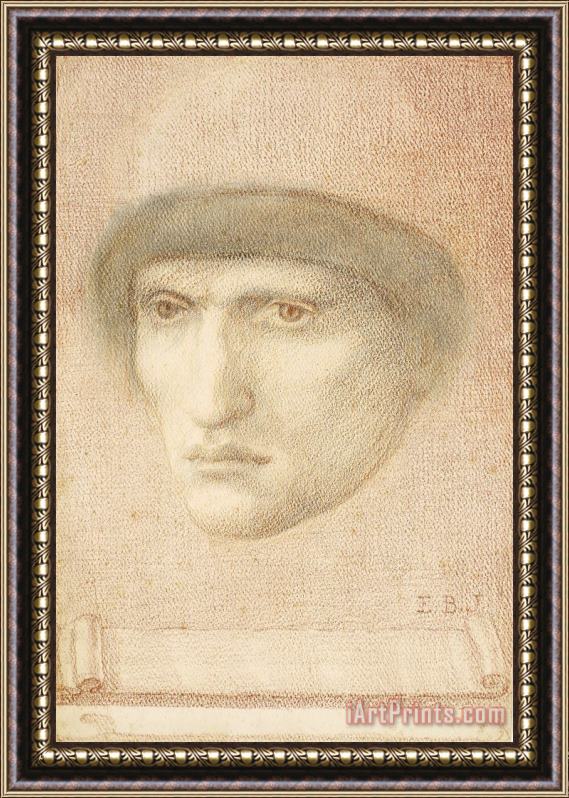 Edward Burne Jones Male Portrait Framed Painting