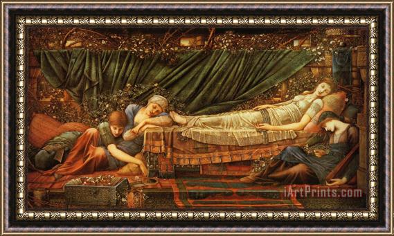 Edward Burne Jones Sleeping Beauty Framed Painting