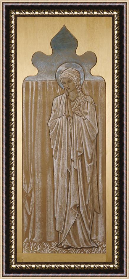Edward Burne Jones The Virgin Mary: a Cartoon for Stained Glass Framed Print