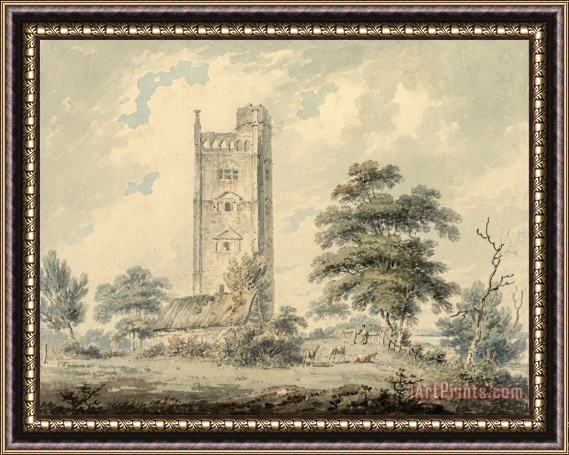Edward Dayes Freston Tower, Suffolk Framed Painting