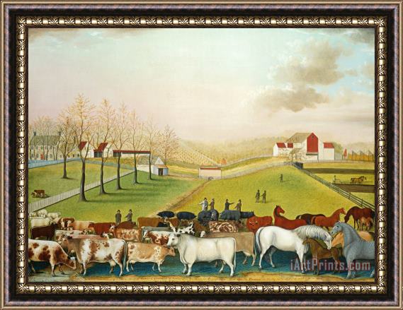 Edward Hicks The Cornell Farm Framed Print