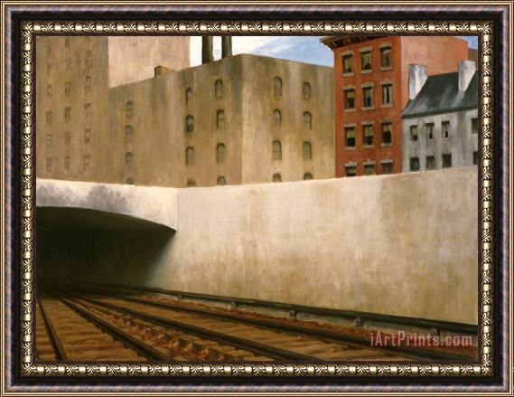 Edward Hopper Approaching a City Framed Painting