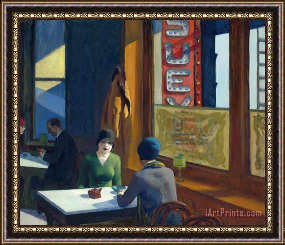 Edward Hopper Chop Suey 1929 Framed Painting