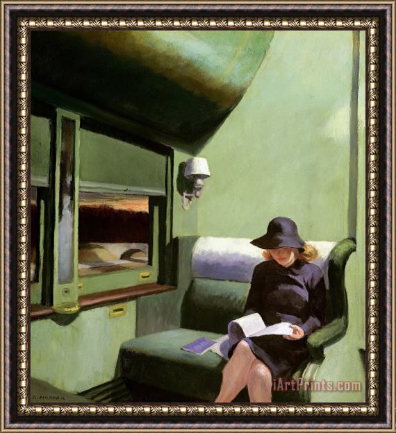 Edward Hopper Compartment C Car 293 Framed Print