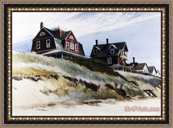 Edward Hopper Cottages at Wellfleet Framed Painting