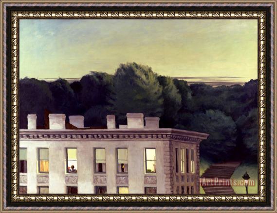 Edward Hopper House at Dusk Framed Painting