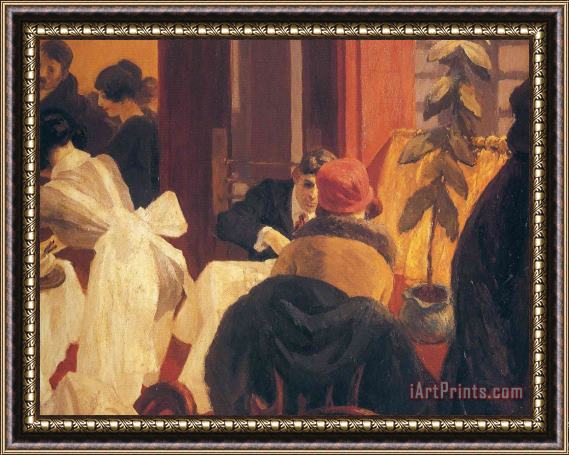 Edward Hopper New York Restaurant 1 Framed Painting