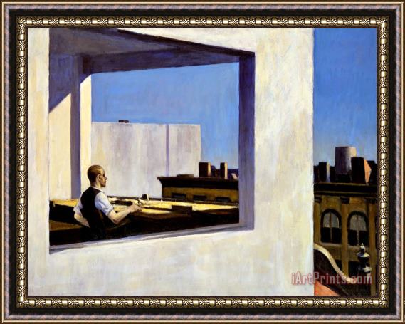 Edward Hopper Office in a Small City Framed Painting