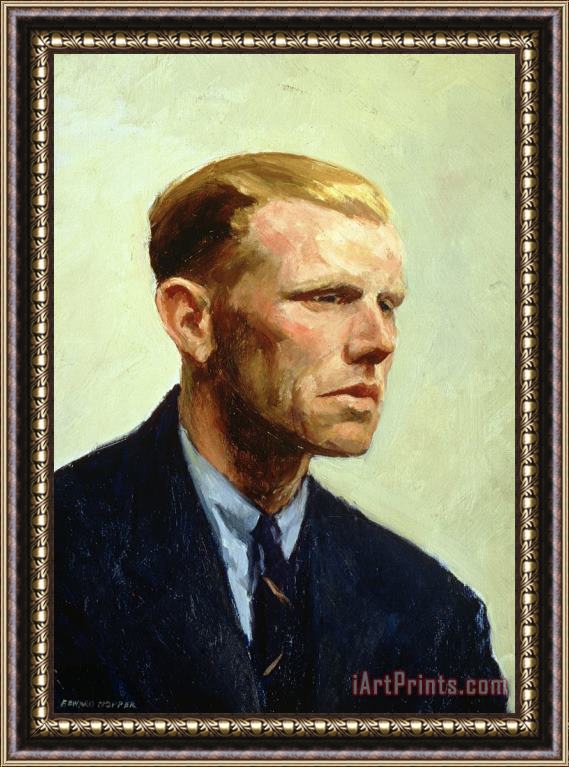Edward Hopper Portrait Of A Man Framed Painting