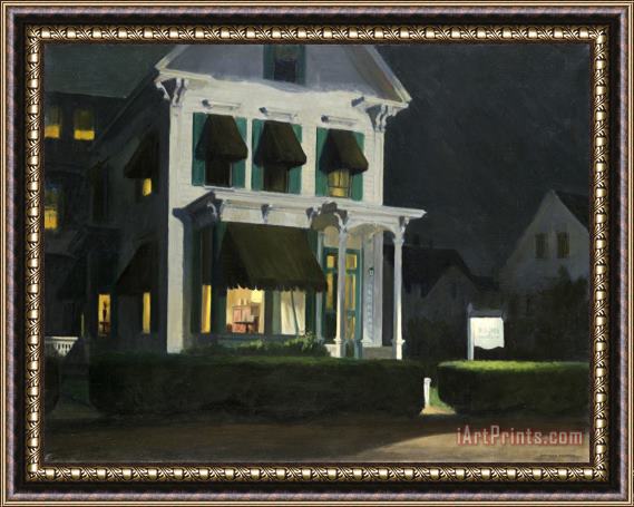 Edward Hopper Rooms for Tourists Framed Painting