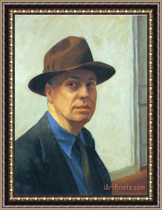 Edward Hopper Self Portrait 1930 Framed Painting