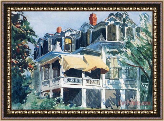 Edward Hopper The Mansard Roof 1923 Framed Painting