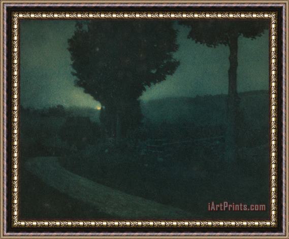 Edward Jean Steichen Road Into The Valley Moonrise Framed Painting