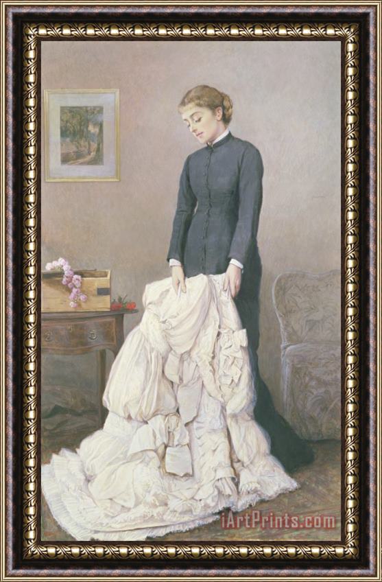 Edward Killingworth Johnson A Young Widow Framed Print
