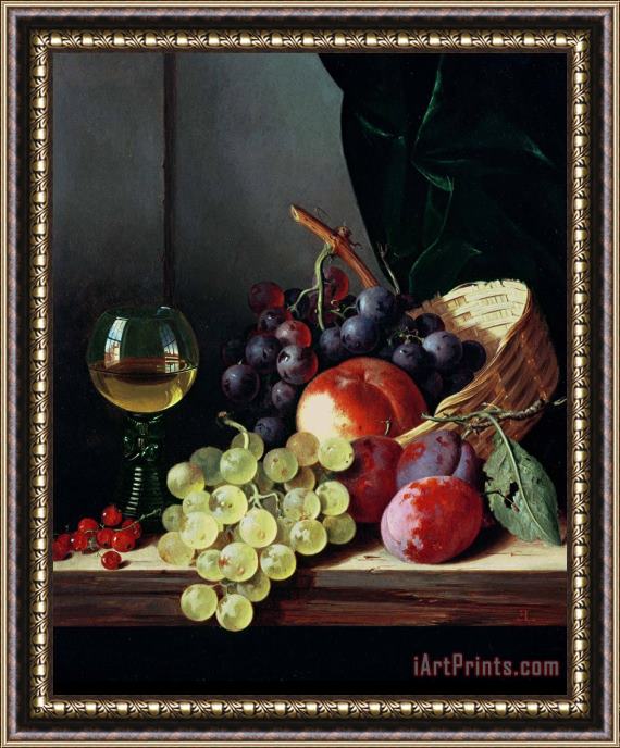 Edward Ladell Grapes and plums Framed Print