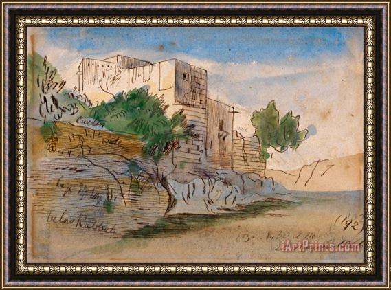 Edward Lear Below Rabat, Malta Framed Painting