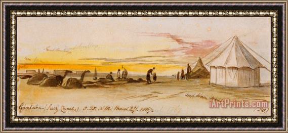Edward Lear Gantara (suez Canal), 5 25 Am, 27 March 1867 (20) Framed Print