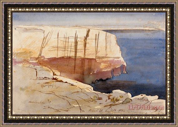 Edward Lear Gozo, Near Malta Framed Painting