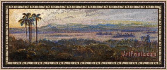 Edward Lear Indian River Landscape Framed Painting