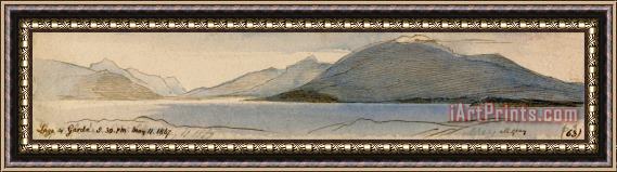 Edward Lear Lago Di Garda 2 Framed Painting