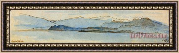 Edward Lear Lago Di Garda Framed Painting