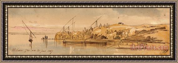 Edward Lear Luxor, 7 30 Am, 20 January 1867 (199) Framed Painting