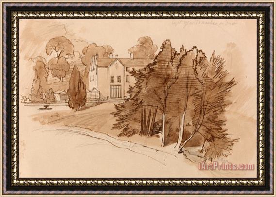 Edward Lear Manor (knowsley Lane ) Framed Painting