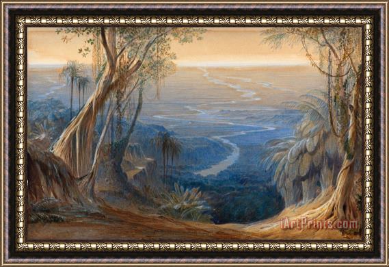 Edward Lear Plains of Bengal, From Above Siligoree Framed Print