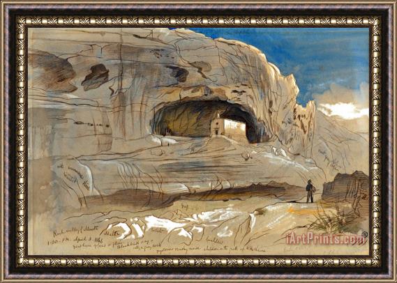 Edward Lear Rocky Valley of Mosta, Malta, 1 30 P.m. (april 3, 1866) Framed Painting