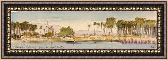 Edward Lear Sheikh Abadeh, 3 15 Pm, 6 January 1867 (84) Framed Painting
